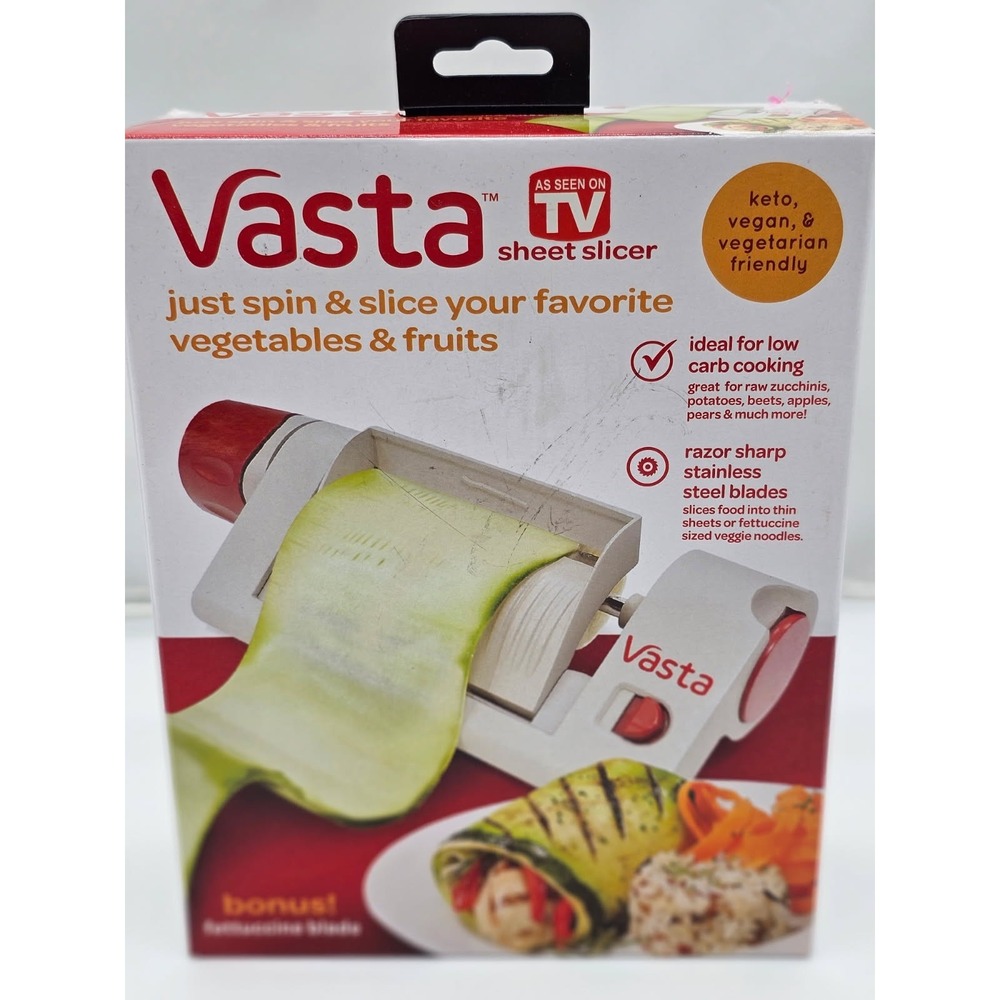 Vasta Vegetable and Fruit Sheet Slicer  BRAND NEW SEALED BOX  Fettuccine Keto